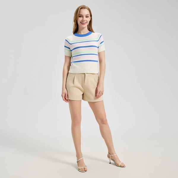 Suéter tipo playera de manga corta con rayas para mujer - A New Day™ 3