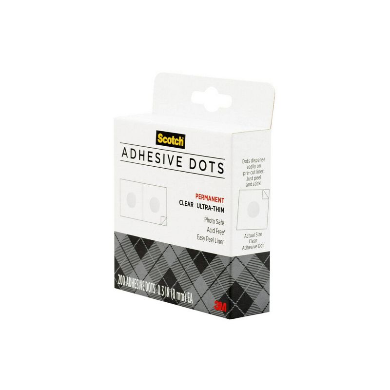 Scotch Create 200ct Adhesive Dots Clear Ultra Thin, 4 of 13