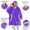 Catalonia Women Men Fleece Blanket Hoodie Sweatshirt, Fuzzy Plush Soft Wearable Blanket Pullover with Giant Pocket, Cozy Gift for Wife Woman - 2 of 4