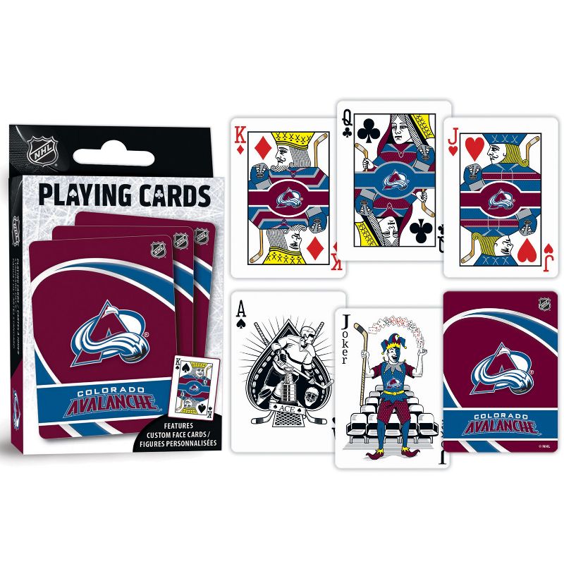 MasterPieces Officially Licensed NHL Colorado Avalanche Playing Cards - 54 Card Deck for Adults, 4 of 6