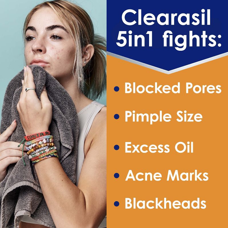 Clearasil Stubborn Acne Control 5in1 Daily Pads - 90ct, 3 of 9