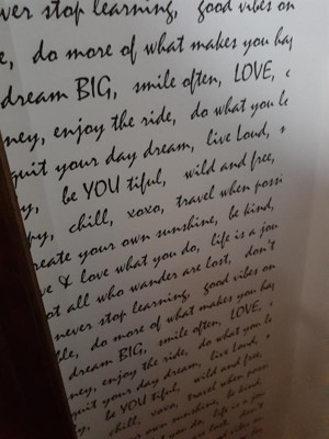 Roommates Dream Big Script Peel & Stick Wallpaper Gold : Target