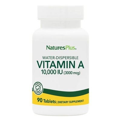 Vitamin A (Water Dispersable) 10,000 IU by Nature's Plus  -  90 Tablet