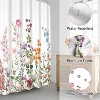 LunaLulinlk Floral Shower Curtain,Spring Colorful Flowers Waterproof Fabric Bathroom Curtain with Hooks - 4 of 4
