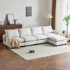 130'' Fabric Modular L-Shaped Sectional Sofa with Ottoman, Free Combination and Oversized Design - 3 of 4
