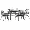 vidaXL Garden Dining Set Black - 3 of 4