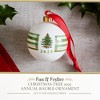 Spode Tree Annual Bauble 2025 - Dolomite Christmas Ornament Featuring Plaid Design, Dated Collectible with Printed 2025, Holiday Decoration - 2 of 4