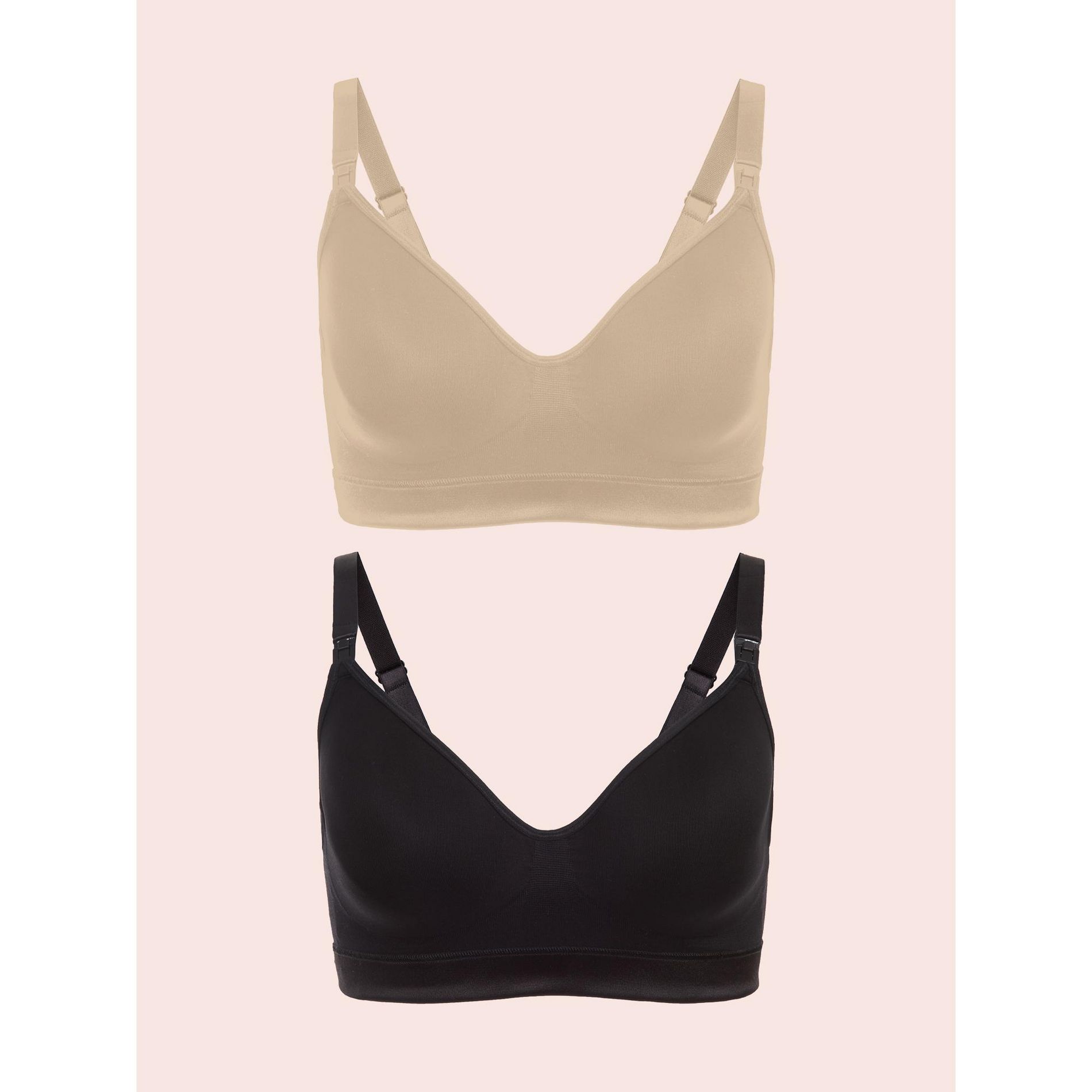 Loving Moments by Leading Lady Women's Wireless Lightly Padded Maternity to Nursing Bra 2-Pack (L3012-2pk)