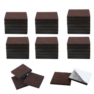 Unique Bargains Felt Self-stick Non-slip Anti-scratch Square Furniture Floor Pads 36 Pcs - 1 of 3