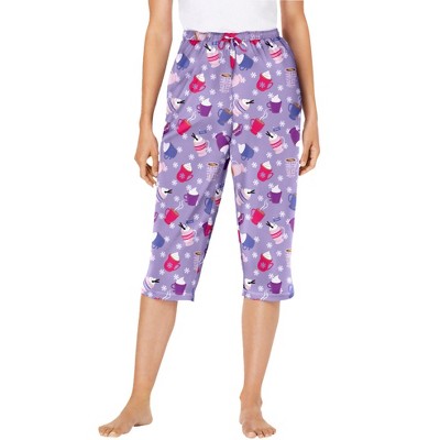Dreams & Co. Plus Size Knit Sleep Capri