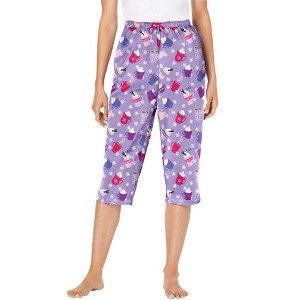 Dreams & Co. Plus Size Knit Sleep Capri - 1 of 4