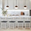 Costway 4PCS Swivel Bar Stools w/ Footrest Counter Height Chairs for Home - 3 of 4
