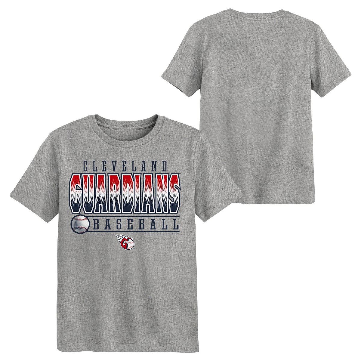 MLB Cleveland Guardians Youth Gray Poly T-Shirt