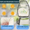 BestMassage Egg Chair Hanging Swing Egg Chair Hammock Chair with Stand, Tan - 3 of 4