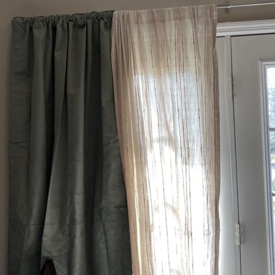 Alder Striped Cotton Linen Curtain Panels