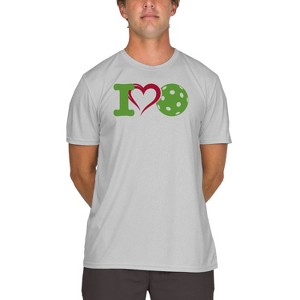 Vapor Apparel Men's I Heart Pickleball UPF 50+ Sun Protection Short Sleeve Performance T-Shirt for Sports and Outdoor Lifestyle - 1 of 3