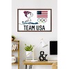 Trends International Team USA x Peanuts – Snoopy Cross-Country Skis Framed Wall Poster Prints - 2 of 4