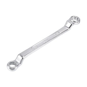 Unique Bargains Metric Cr-V Steel Mirror Polished Finish 12-Point Box End Offset End Torque Wrenches - 1 of 4