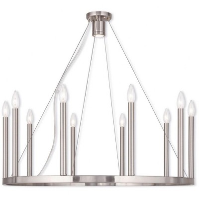 Livex Lighting Alpine 10 - Light Chandelier in  Polished Nickel