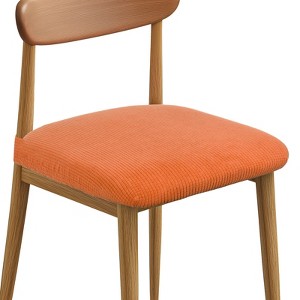 Unique Bargains Washable Stretch Soft Dining Chair Cushion Covers 4 Pcs - 1 of 4