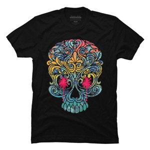Men's Design By Humans Summer By The Skull By Goldquills T-Shirt - 1 of 2