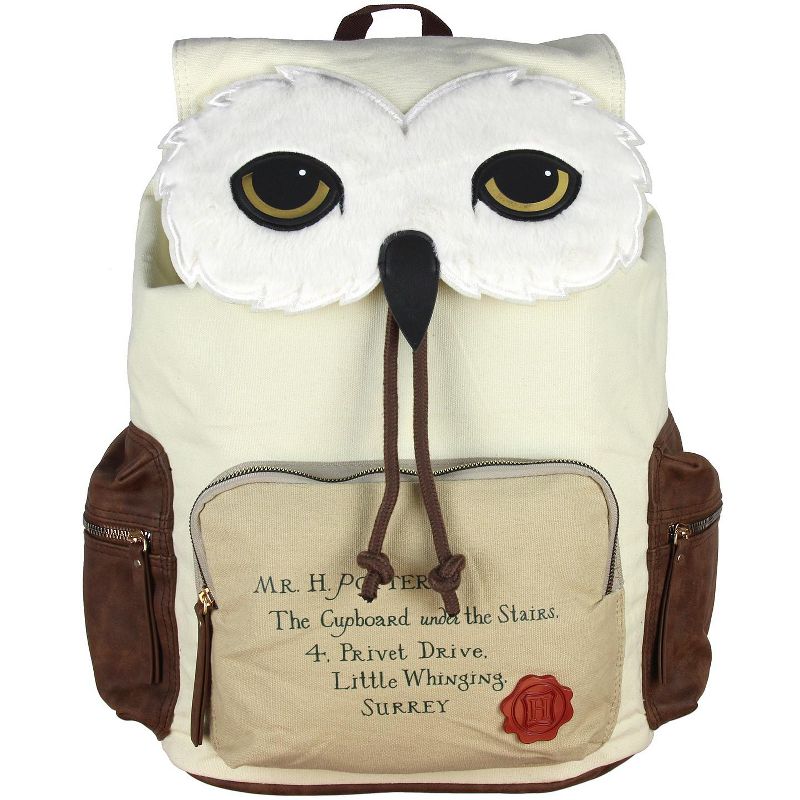 Harry Potter Backpack Hedwig Owl Hogwarts Letter Rucksack Bag w/ Laptop Sleeve Off-White, 1 of 5