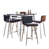 5-Piece Counter Height Dining Set with Adjustable Table and 4 Upholstered Chairs - 2 of 4