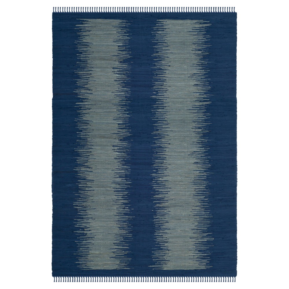 8'x10' Navy Geometric Flatweave Woven Area Rug - Safavieh