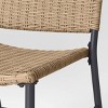 2pc Popperton Arched Wicker Outdoor Patio Dining Chair Armless Chair Black - Threshold™ designed with Studio McGee - image 4 of 4