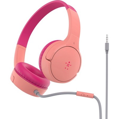 Belkin SoundForm Mini Wired On-Ear Headphones for Kids Pink AUD004BTPK