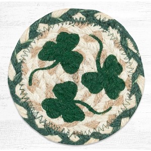 Earth Rugs Irish 4 Printed Coaster 5"x5" Shamrock Home Decor - 1 of 4