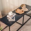 Nordlys Industrial Black Metal Bench Industrial Style Upholstery Entry - 3 of 4