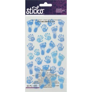 Sticko Stickers - Baby Prints, Blue Boy, 30pcs - 1 of 2