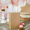 Juvale 12 Pack Small Gift Bags with Handles, 5.3 x 3 x 8.5 Inch Bulk Kraft Paper Material Brown Bags for Party Favors, Goodies - 3 of 4