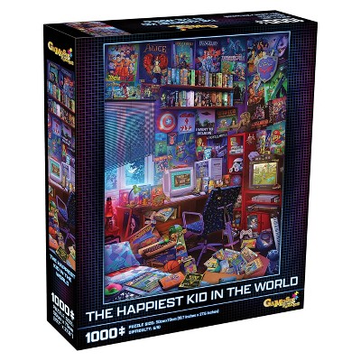Mchezo Retro Video Game Puzzle, 90's 1000pc Jigsaw Puzzle: Happiest Kid in the World