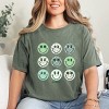 S.W.Smiley St. Patrick's Smiley Chart - Women's Garment Dyed Graphic T-Shirt - 3 of 4