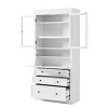78" Modern Kitchen Pantry Cabinet with Storage Drawers, Adjustable Shelves, Drop-Down Surface & Power Outlets for Dining Room - Panipeachy - 2 of 4