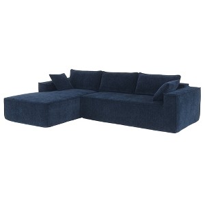 Minimalist Style Modular Sectional Sofa, Wrinkle-resistant Chenille, 111.5*72 inch, No Assembly, 3 Colors - 1 of 4