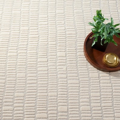 Roark Ivory Hand-Tufted Wool Rectangular Rug 3' x 5'