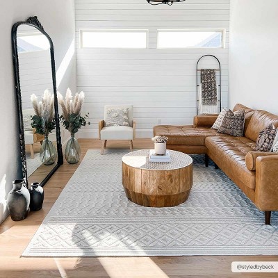 Hauteloom Drago White Washable Area Rug