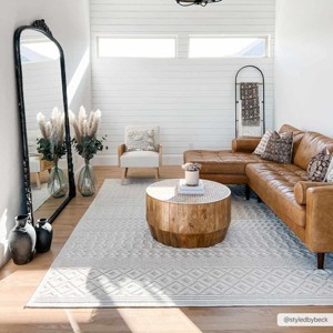 Hauteloom Drago White Washable Area Rug - 1 of 4