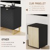 Modern Sideboard Buffet Cabinet with Storage Set of 2, Wood Accent Storage Cabinet with Doors - 4 of 4