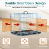 FDW 18-48in Dog Crates for Dogs Folding Mental Wire Crates Dog Kennels Pet Crate with Removable Tray and Handle - 4 of 4