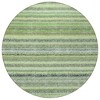 Artichoke Green And Olive Green Striped Washable Indoor Outdoor Area Rug - 4 of 4