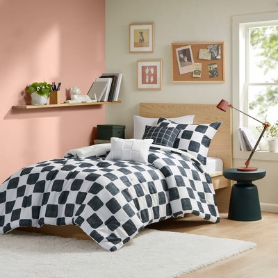 Intelligent Design 5Pcs Comforter Set, Modern Bedding Set, Microfiber Bed Comforter, Black/White, Full/Queen — фото 2