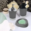 Evideco French Home Goods Sleek Soap Dish with Drain Plug, Available in 6 Colors – Perfect for Modern Bathrooms - image 3 of 4