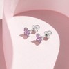 Girl's - Tiny Butterfly Screw Back Sterling Silver Earrings - In Season Jewelry - 4 of 4