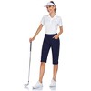 Pull On Capris for Women Elastic Waist Dressy Casual Hiking Golf Capri Pants with Pockets - 4 of 4
