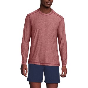 Lands' End Men's Long Sleeve Swim Tee Rash Guard - 1 of 3