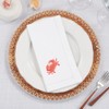 Saro Lifestyle Ocean Treasures Embroidered Crab Napkin (Set of 6), White, 20"x20" - 4 of 4
